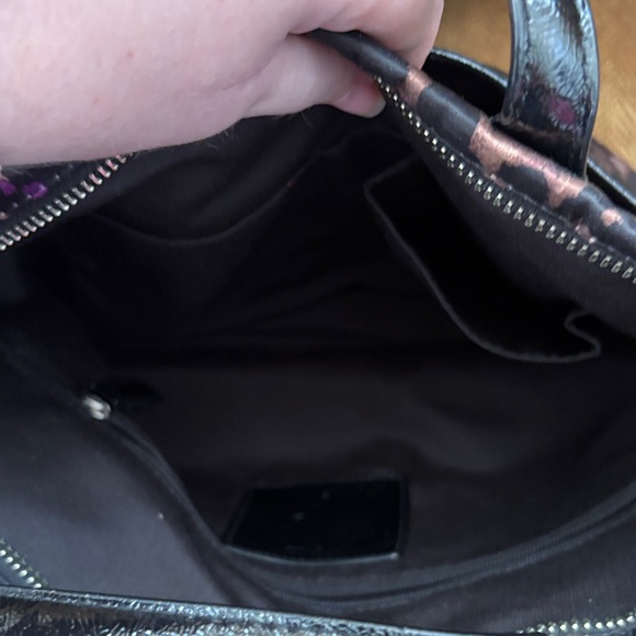 Coach Tote Bag with Purple and Black Leopard Print - Picture 5 of 5